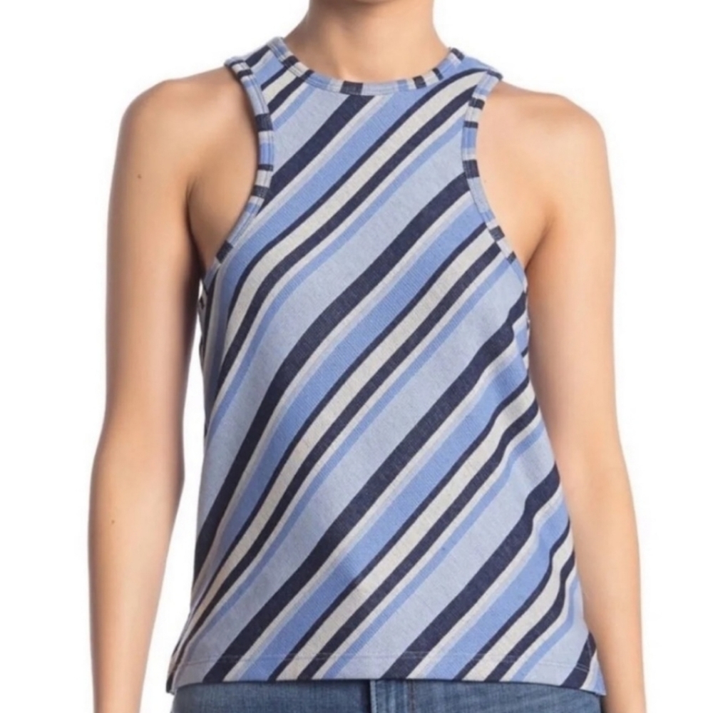 NWT Free People Sidelines Tank Navy